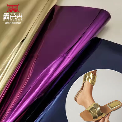 उच्च गुणवत्ता वाले सिंथेटिक नकली जूते हैंडबैग नोटबुक चमड़ा पु इंद्रधनुष होलोग्राफिक धातु रंगीन दर्पण चमड़े के कपड़े