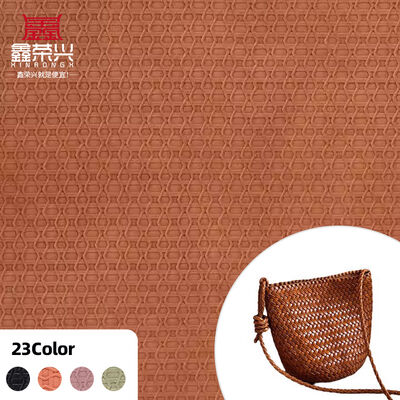 बैग, जूते, सोफे, कार, वॉलेट, सजावट, बेल्ट के लिए पीवीसी विंटेज बुना हुआ पैटर्न कृत्रिम सिंथेटिक चमड़ा