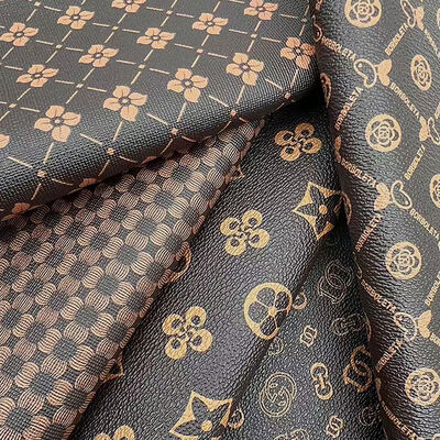 Wholesale PVC Printed Synthetic Faux Leather Fabric for Decorative Use for Craft Sofa Notebook Phone Shell Table Mat Bag