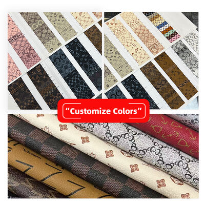 Wholesale PVC Printed Synthetic Faux Leather Fabric for Decorative Use for Craft Sofa Notebook Phone Shell Table Mat Bag