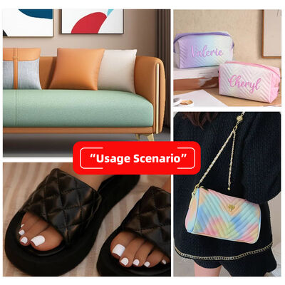 सोफा डेकोरेटिव बैग पैकिंग बॉक्स विनाइल फॉक्स लेदर फैब्रिक के लिए नई फैशन ग्रेडिएंट कलर प्रिंटेड पीयू सिंथेटिक आर्टिफिशियल लेदर