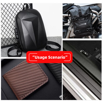 1.0mm Thick Carbon Fiber PVC Waterproof Embossed Faux Leather Upholstery Material for Furniture Car Bags Sofa