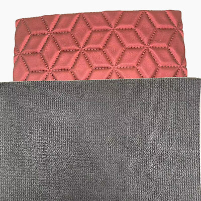 Custom PVC Diamond Embroidery Quilted Pearly Synthetic Leather Needle Punch Foam for Car Seat Cover Sofa Faux Leather Fabric