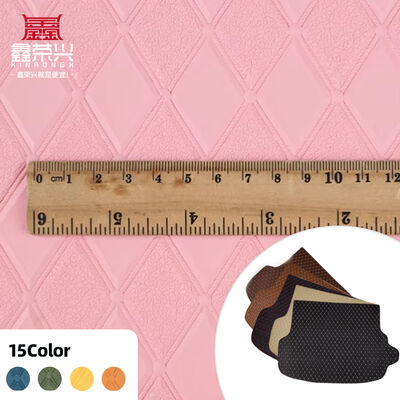 पीवीसी रम्बस उभरा हुआ स्टाइल कृत्रिम सिंथेटिक चमड़ा कार फुट कार सीट सोफा सजावट बैग नकली चमड़ा फैब्रिक