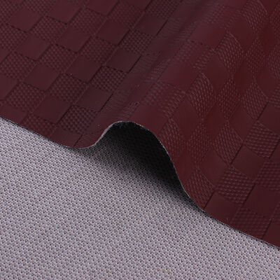 PVC Embossed Checkerboard Pattern Artificial Synthetic Leather for Car Foot Car Seats Sofa Decorate Bag Faux Leather Fabric