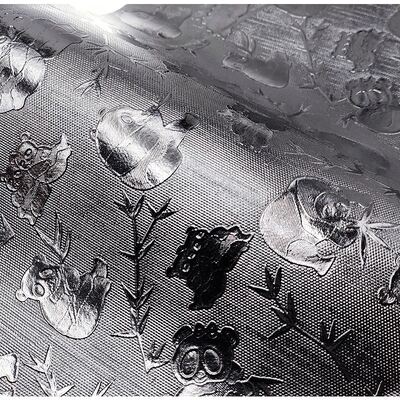 थोक पीवीसी हाइलाइट्स 045 # पांडा अनाज पैटर्न कृत्रिम सिंथेटिक चमड़ा वॉलेट बॉक्स जूते नोटबुक कपड़े