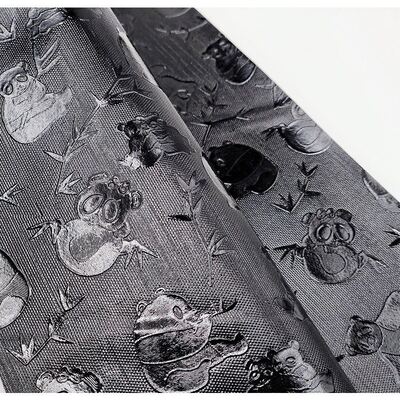 थोक पीवीसी हाइलाइट्स 045 # पांडा अनाज पैटर्न कृत्रिम सिंथेटिक चमड़ा वॉलेट बॉक्स जूते नोटबुक कपड़े