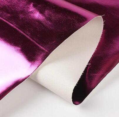 Metal Film PU R61 Sheep Grain Synthetic Leather Clothing Wallet Box Shoes Bag Notebook Faux Leather Fabric