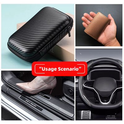 कपड़ों, फोन केस, स्लीव, बॉक्स के लिए वाटरप्रूफ इलास्टिक पीयू कार्बन फाइबर सिंथेटिक लेदर - टिकाऊ फॉक्स लेदर क्राफ्ट्स गारमेंट्स