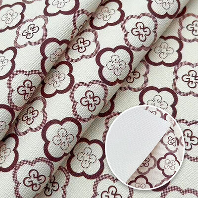 Synthetic PVC Artificial Leather Fabric Four Leaf Clover Printed Waterproof Lining Bag Packaging Phone Shell Sofa