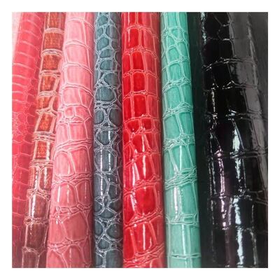 उच्च चमकदार पत्थर पैटर्न पीवीसी सिंथेटिक चमड़े पशु पैटर्न जूते बैग और बैग नकली चमड़े के कपड़े