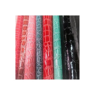 उच्च चमकदार पत्थर पैटर्न पीवीसी सिंथेटिक चमड़े पशु पैटर्न जूते बैग और बैग नकली चमड़े के कपड़े