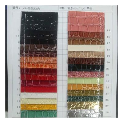 उच्च चमकदार पत्थर पैटर्न पीवीसी सिंथेटिक चमड़े पशु पैटर्न जूते बैग और बैग नकली चमड़े के कपड़े