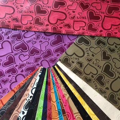 Customized PU Vinyl Fashion Color-Change Embossed Synthetic Leather Fabric for Furniture for Shoe Bags Table Mats Sofa Covering