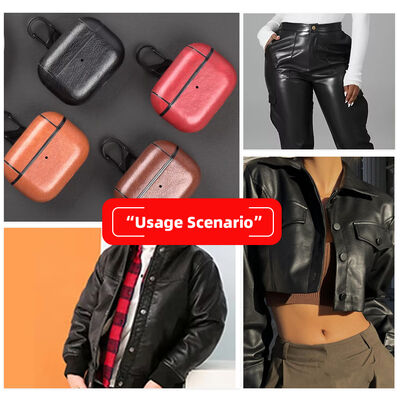 Elastic PU B40 Napa Grain Synthetic Leather Faux Leather Fabric for Clothing Bags Earphone Sleeve Box