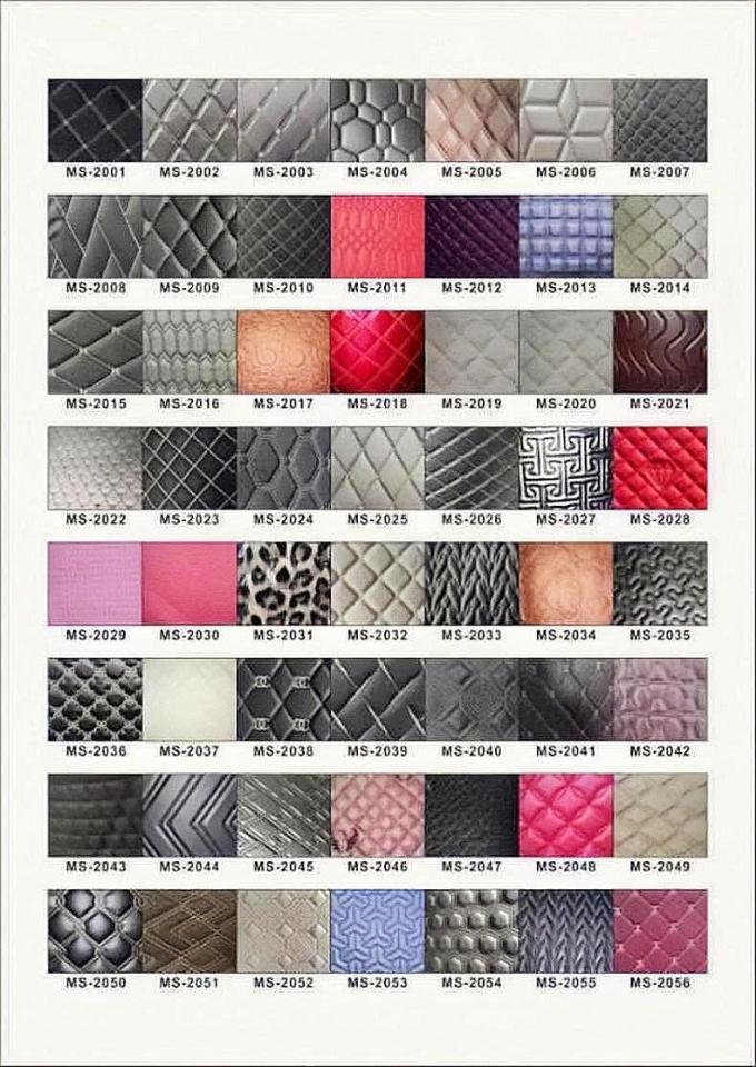 कस्टम पीवीसी कढ़ाईदार रजाईदार सिंथेटिक लेदर 6.0 मिमी पॉलीयूरेथेन फोम कार सीट कवर सोफा फॉक्स लेदर फैब्रिक के लिए 5