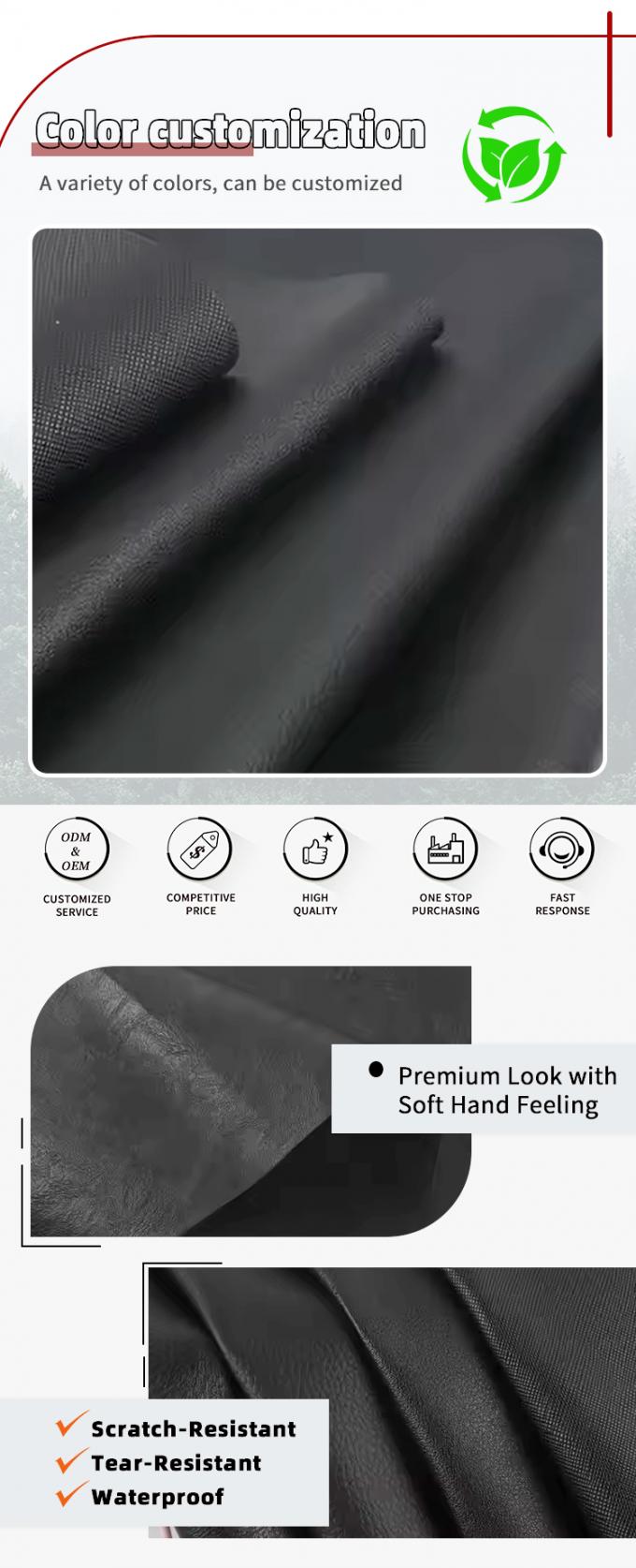 थोक डबल ब्रश बैकिंग पीवीसी विभिन्न उभरे हुए पैटर्न बैग सोफा के लिए कृत्रिम सिंथेटिक चमड़ा, नकली चमड़े की सामग्री 4