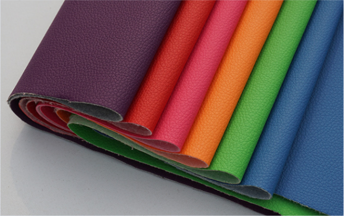 फर्नीचर के लिए पीवीसी लिची अनाज सिंथेटिक चमड़े 54 "चौड़ाई 9