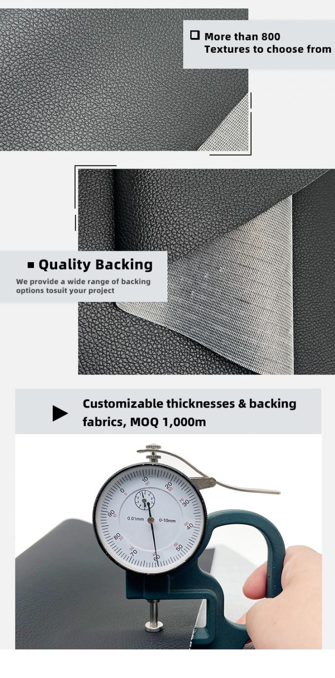 फर्नीचर के लिए पीवीसी चमड़ा 0.6 मिमी मोटी घर्षण प्रतिरोधी उभरा 5