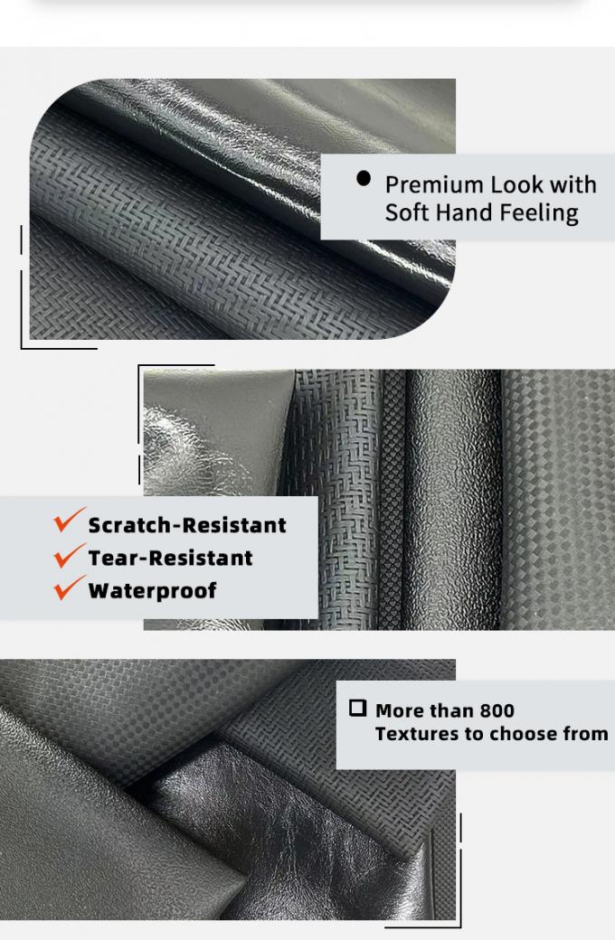 पीवीसी कृत्रिम चमड़ा 140 सेमी चौड़ा फर्नीचर असबाब के लिए घर्षण-प्रतिरोधी 6