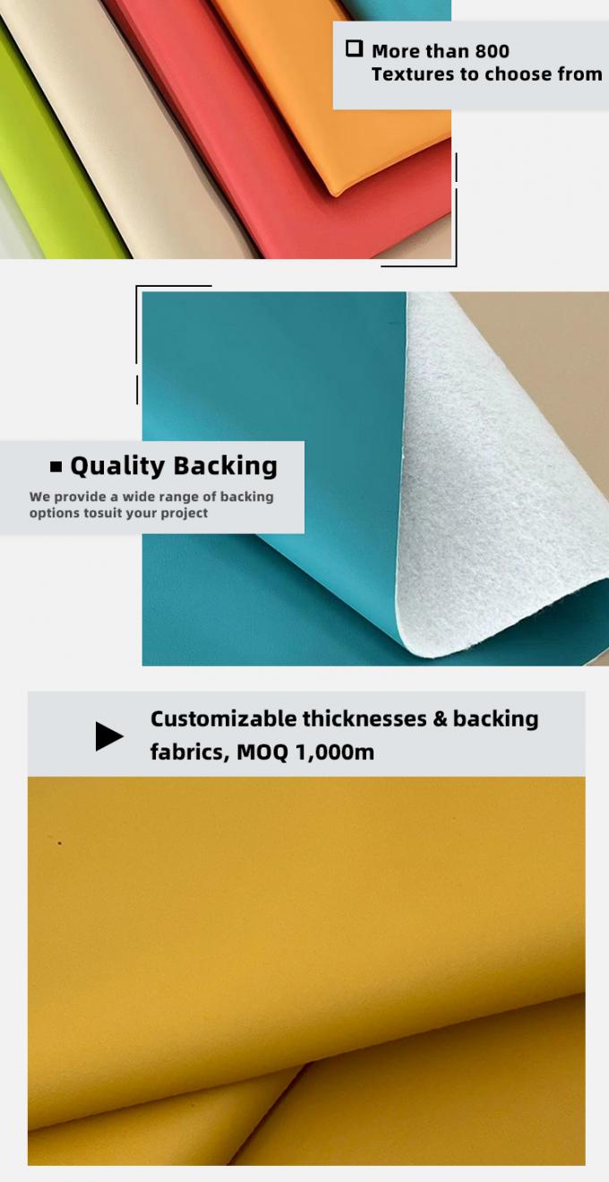 फर्नीचर असबाब के लिए पीवीसी सिंथेटिक लेदर फैब्रिक 54" चौड़ा 5