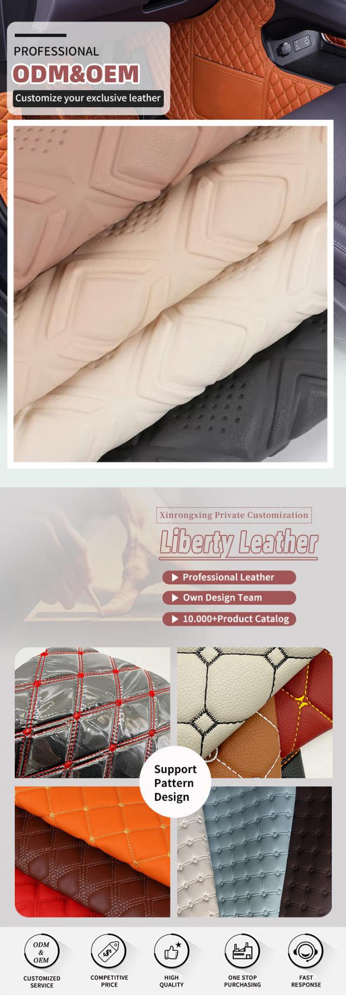 पीवीसी डायमंड छिद्रित स्टाइल कार पैर कार सीटों के लिए कृत्रिम सिंथेटिक चमड़े सोफा सजावट बैग नकली चमड़े के कपड़े 4