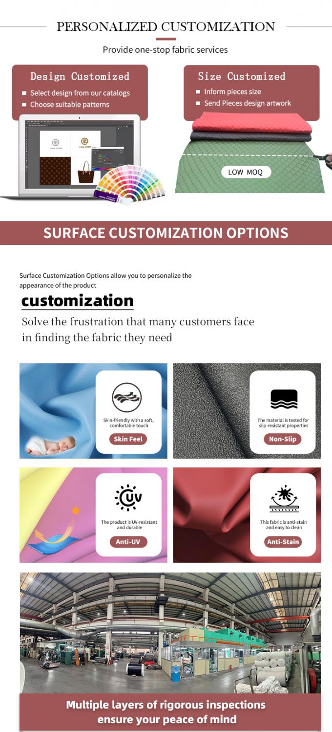 कस्टम रजाईदार पीवीसी लेदर कार फुट मैट 4.6 मिमी मोटा फोम पैडिंग के साथ, स्ट्रेची फिट, उभरा हुआ, कढ़ाई वाला कार सीट सोफा बैग के लिए 6