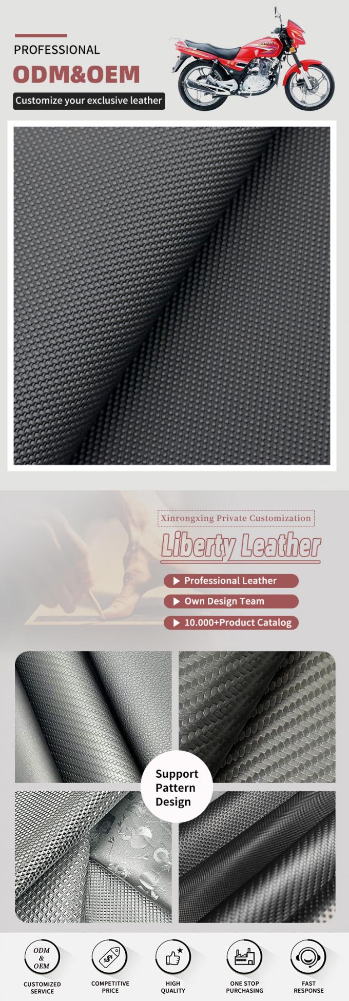 पीवीसी 0.7/0.9 मिमी सिंथेटिक लेदर 4-वे स्ट्रेच फेक्स लेदर सामग्री मोटरसाइकिल साइकिल सीट कवर फर्नीचर कार 4