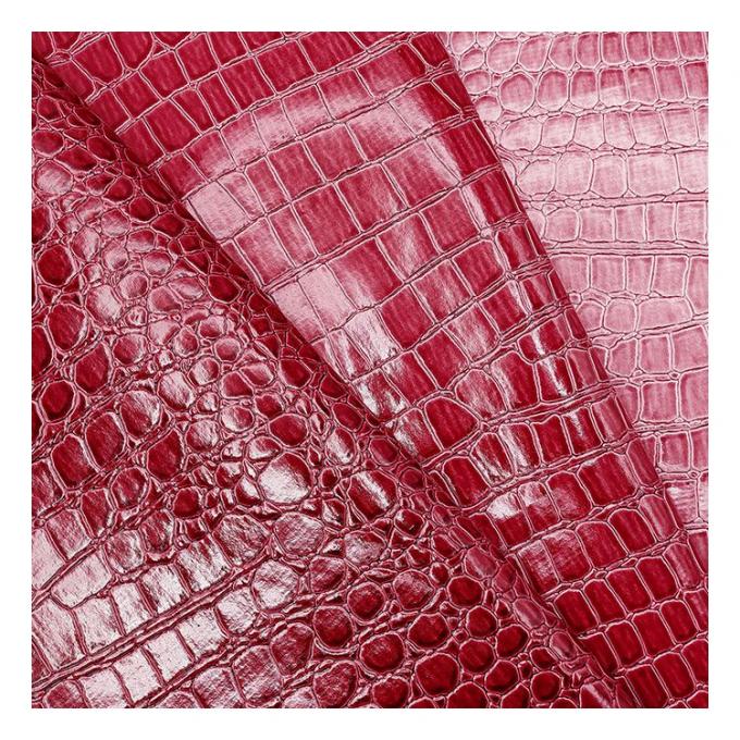 उच्च चमकदार पत्थर पैटर्न पीवीसी सिंथेटिक चमड़े पशु पैटर्न जूते बैग और बैग नकली चमड़े के कपड़े 14