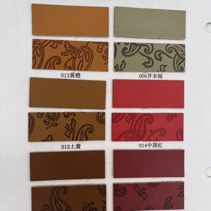 जूता बैग के लिए पु प्रेस सिंथेटिक चमड़े पैकेज टेबल मैट सिंथेटिक नकली चमड़े के कपड़े 12