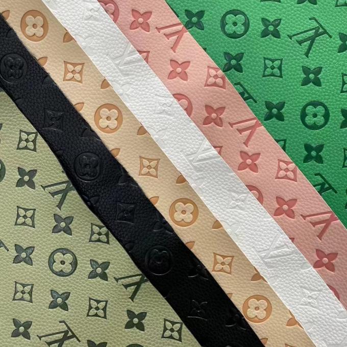 जूते के बैग टेबल मैट के लिए अनुकूलित PU विनाइल फैशन रंग परिवर्तन उभरा सिंथेटिक चमड़ा, नकली चमड़ा फैब्रिक 16