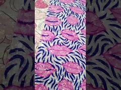 मुद्रित गुलाबी वेलेंटाइन दिवस प्यार चुंबन ग्रेटेल पीयू चमड़े की नकल कपास मखमल नीचे कपड़े